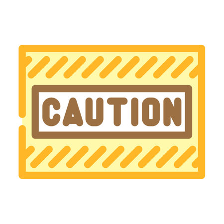 caution alert color icon vector illustrationのイラスト素材