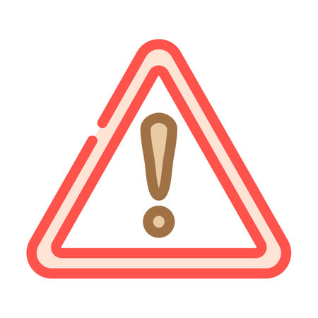 exclamation mark alert color icon vector illustrationのイラスト素材