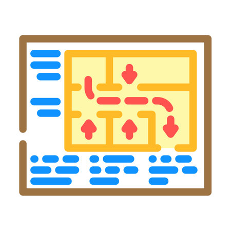 safety plan emergency color icon vector illustrationのイラスト素材