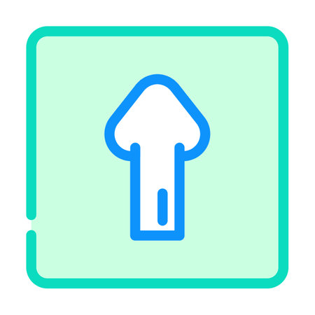 white up down stairway arrow emergency color icon vector illustrationのイラスト素材