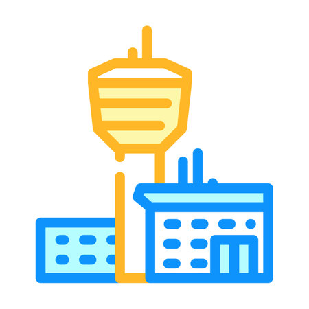 flight control aeronautical engineer color icon vector illustrationのイラスト素材