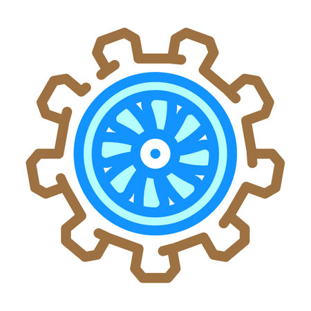 aircraft maintenance aeronautical engineer color icon vector illustrationのイラスト素材