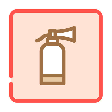 fire extinguisher color icon vector illustrationのイラスト素材