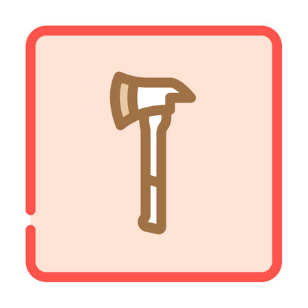 axe emergency safety color icon vector illustrationのイラスト素材