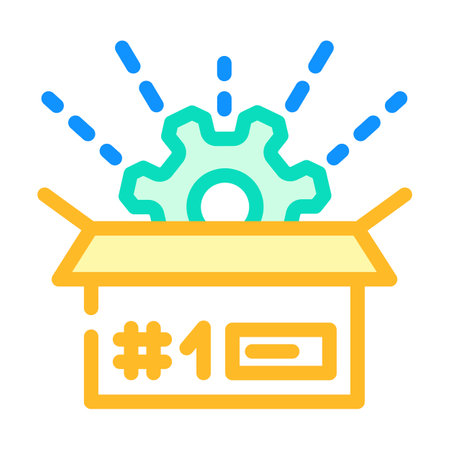 custom manufacturing engineer color icon vector illustrationのイラスト素材