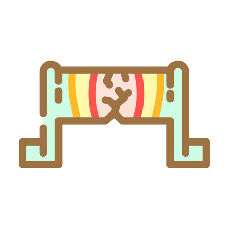 fatigue analysis mechanical engineer color icon vector illustrationのイラスト素材