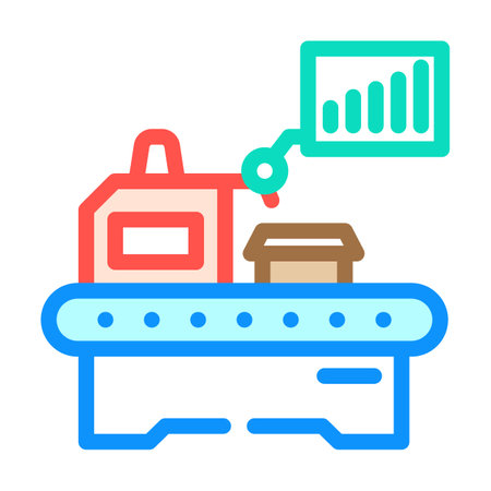 lean manufacturing mechanical engineer color icon vector illustrationのイラスト素材