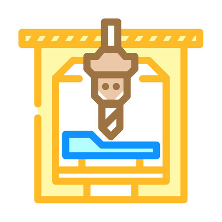 machine tooling mechanical engineer color icon vector illustrationのイラスト素材