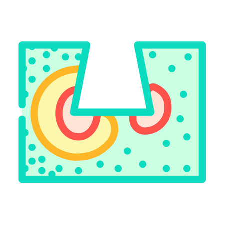 finite element analysis mechanical engineer color icon vector illustrationのイラスト素材