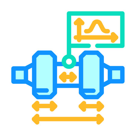 tolerance analysis mechanical engineer color icon vector illustrationのイラスト素材