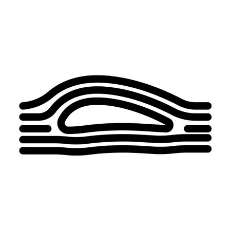 aerodynamics aeronautical engineer line icon vector illustrationのイラスト素材