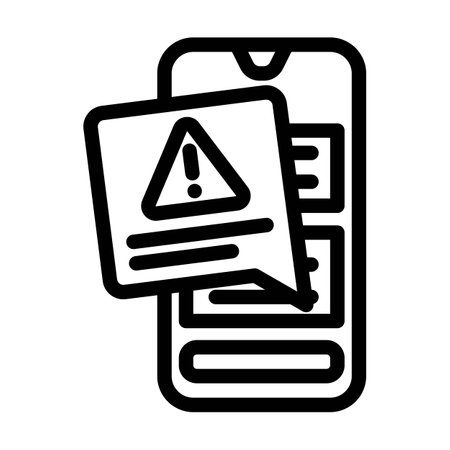alert message line icon vector illustrationのイラスト素材