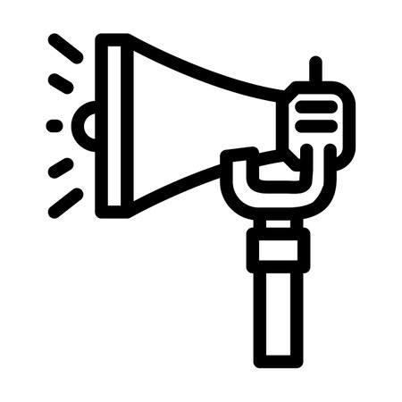 emergency siren alert line icon vector illustrationのイラスト素材