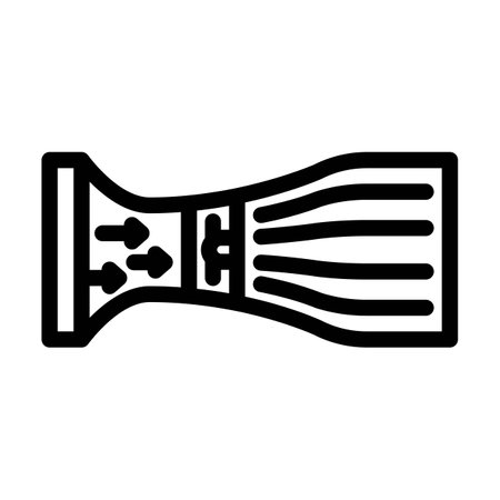 wind tunnel aeronautical engineer line icon vector illustrationのイラスト素材