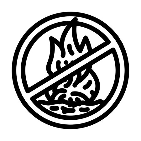 no open fire flame emergency line icon vector illustrationのイラスト素材