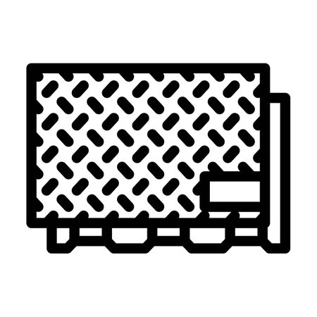 sheet metal manufacturing engineer line icon vector illustrationのイラスト素材
