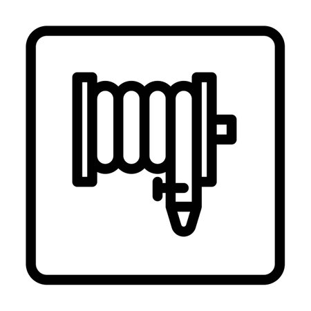 fire fighting hose standpipe outlet line icon vector illustrationのイラスト素材