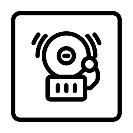 fire alarm emergency line icon vector illustrationのイラスト素材