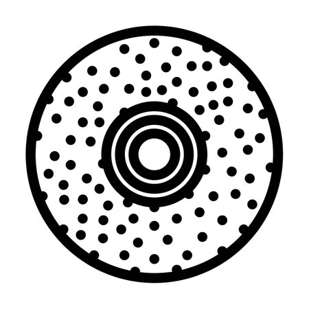 grinding wheel manufacturing engineer line icon vector illustrationのイラスト素材