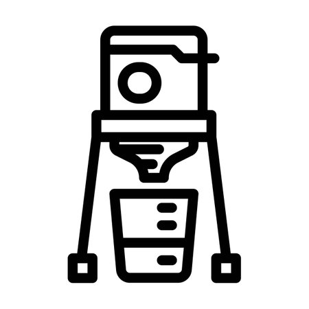 portable espresso maker glamping line icon vector illustrationのイラスト素材