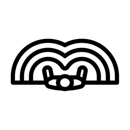 ergonomics principles mechanical engineer line icon vector illustrationのイラスト素材