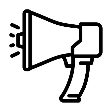 megaphone alert line icon vector illustrationのイラスト素材