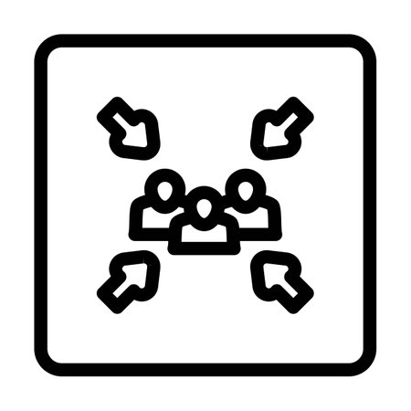 fire assembly point emergency line icon vector illustrationのイラスト素材