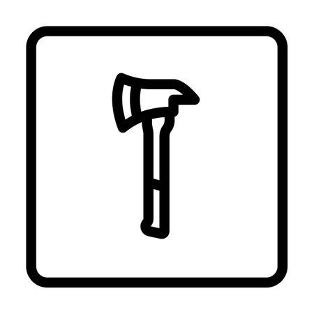 axe emergency safety line icon vector illustrationのイラスト素材