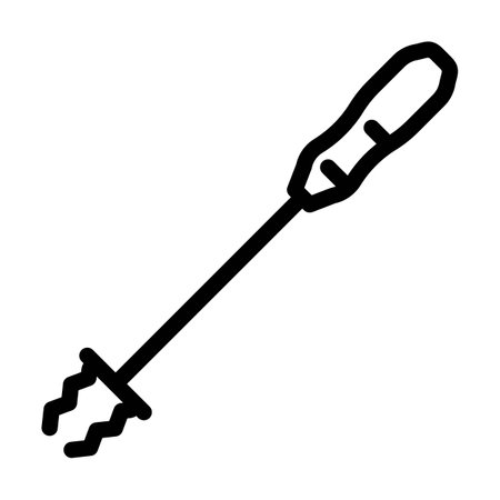 marshmallow roasting sticks line icon vector illustrationのイラスト素材