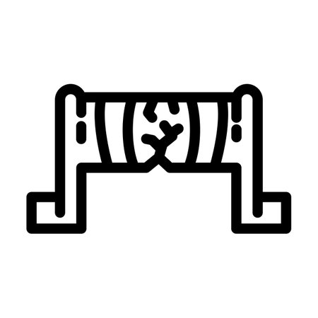 fatigue analysis mechanical engineer line icon vector illustrationのイラスト素材