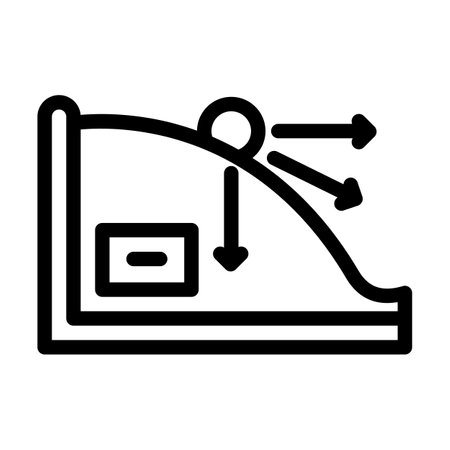 kinematics theory mechanical engineer line icon vector illustrationのイラスト素材