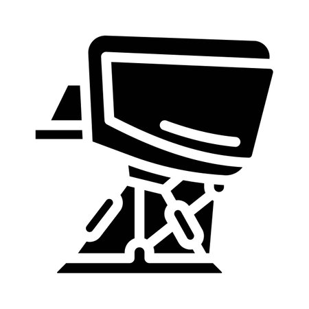 flight simulator aeronautical engineer glyph icon vector illustrationのイラスト素材
