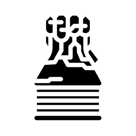 rocket science aeronautical engineer glyph icon vector illustrationのイラスト素材