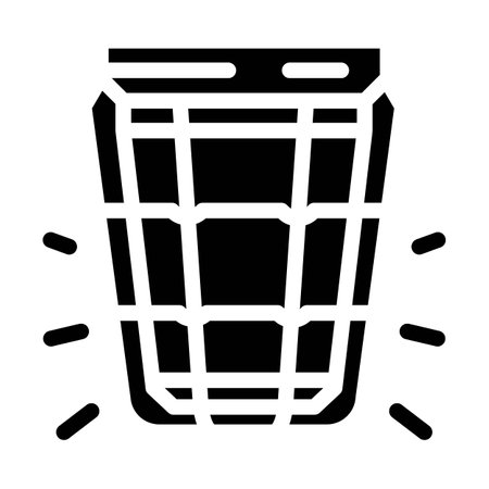 red alarm alert glyph icon vector illustrationのイラスト素材