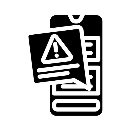 alert message glyph icon vector illustrationのイラスト素材