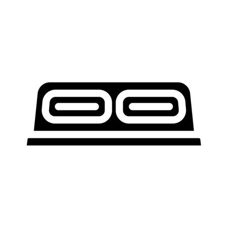 flashing lights alert glyph icon vector illustrationのイラスト素材