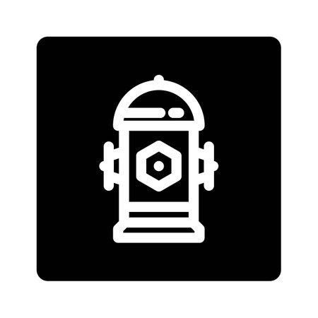 fire hydrant emergency glyph icon vector illustrationのイラスト素材