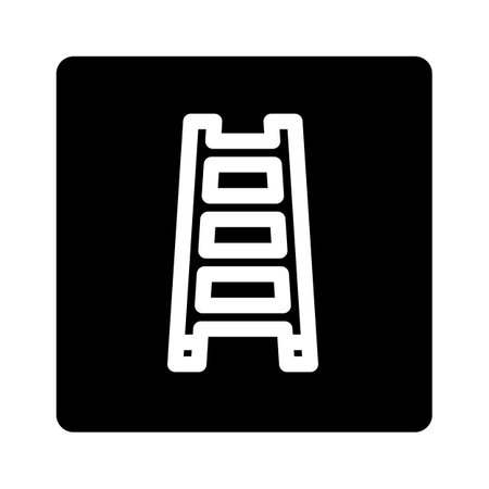 fire ladder emergency glyph icon vector illustrationのイラスト素材