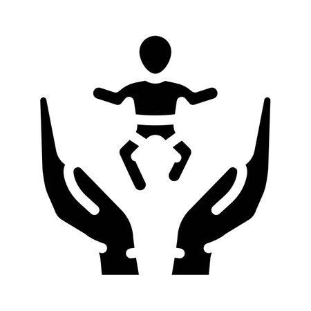 child care center emergency glyph icon vector illustrationのイラスト素材