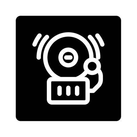 fire alarm emergency glyph icon vector illustrationのイラスト素材