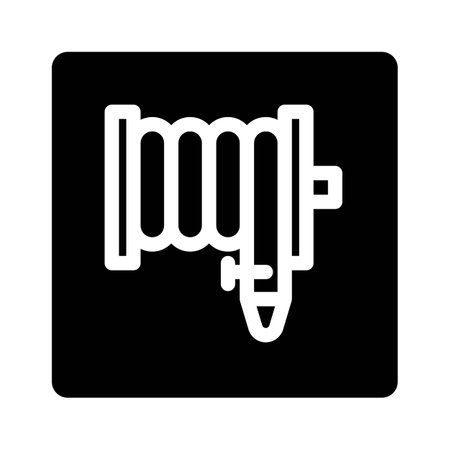 fire fighting hose standpipe outlet glyph icon vector illustrationのイラスト素材