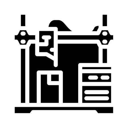 prototyping manufacturing engineer glyph icon vector illustrationのイラスト素材