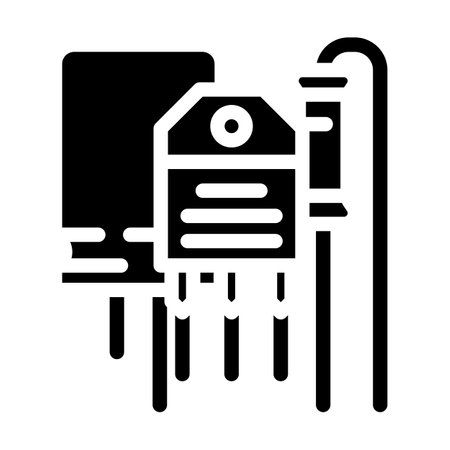 electronic components manufacturing engineer glyph icon vector illustrationのイラスト素材