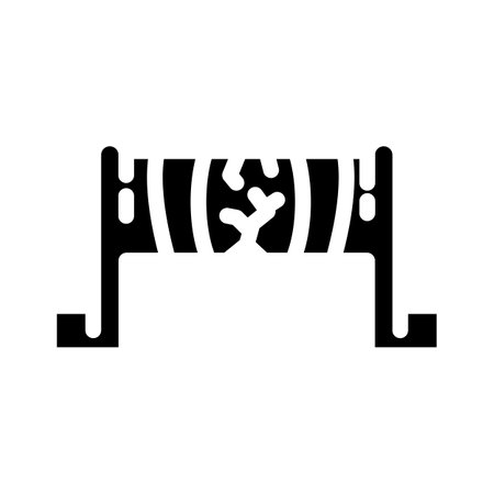 fatigue analysis mechanical engineer glyph icon vector illustrationのイラスト素材