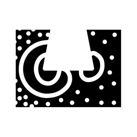 finite element analysis mechanical engineer glyph icon vector illustrationのイラスト素材