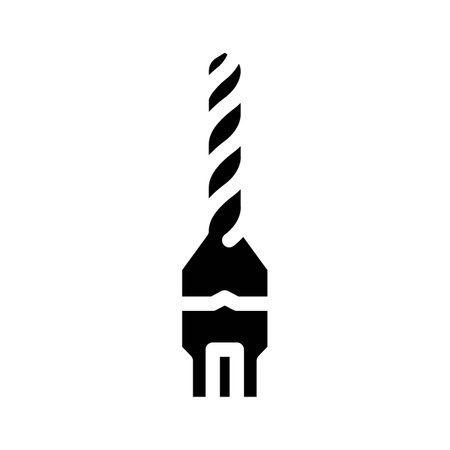 tooling materials mechanical engineer glyph icon vector illustrationのイラスト素材