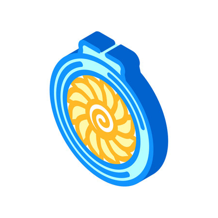 jet engine aeronautical engineer isometric icon vector illustrationのイラスト素材