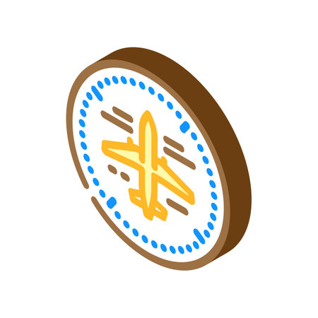 avionics systems aeronautical engineer isometric icon vector illustrationのイラスト素材