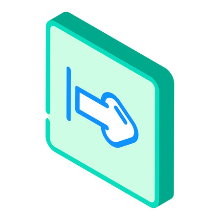 white right left arrow emergency isometric icon vector illustrationのイラスト素材