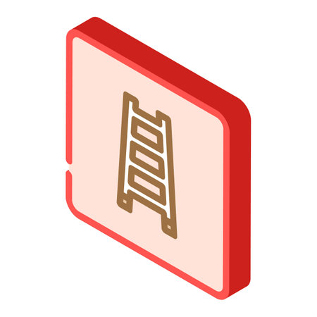fire ladder emergency isometric icon vector illustrationのイラスト素材